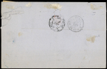 Col. Gen. N°3 10c. bistre (touché), N°4 20c. bleu et N°5 40c. orange (touché), obl. MQE sur LSC, càd ST PIERRE 16/6/70, TB