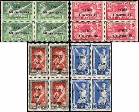 N°122/25 série J.O. de 1924, BLOCS de 4, neuf **, TB