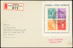 BLOC-FEUILLET N°1 Naba 1934, obl. càd 9/4/37 sur Env. Rec., TB