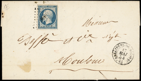 N°15 25c bleu, obl. PC s. LAC, càd T15 RABASTENS-DE-BIGORRE 17/5/54, TB