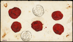 N°14Ab et 16, 20c bleu-noir et 40c orange obl. ETOILE s. Env. CHARGE, càd rouge Bau CENTRAL (4) PARIS (4) 12/6/56, TTB