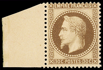 N°30 30c brun, bdf, ch. très légère, TB