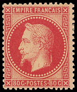 N°32 80c rose, neuf *, frais et TB