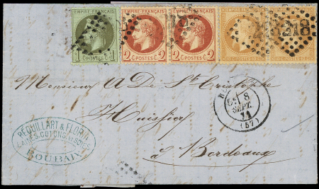 N°25, 26B PAIRE et 28B PAIRE, obl. GC 3218 s. LAC, càd T17 ROUBAIX 8/9/71, affrt peu courant et TTB