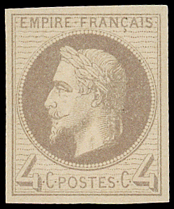 N°27Be 4c gris, impression fine Rothschild, neuf **,