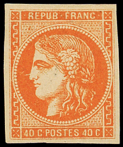 N°48 40c orange, neuf *, TB