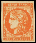 N°48 40c orange, neuf *, TB