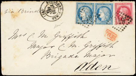 N°57 et 60A (2) obl. GC 549 s. Env., càd T17 BOULOGNE-S-MER