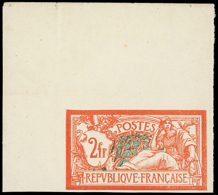 N°145e Merson,  2f orange et vert, NON DENTELE de référence,