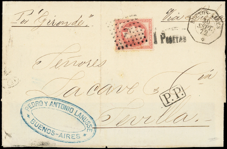N°32 obl. ANCRE s. LSC, càd Octog. BUENOS AYRES 30/9/72, TB