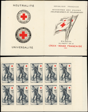 N°1049 Croix Rouge 1955, le carnet, neuf **, TB
