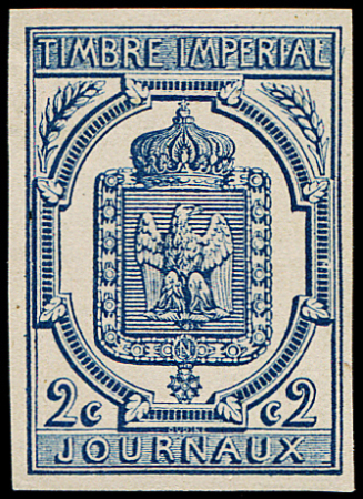 N°2 2c bleu, neuf *, TB