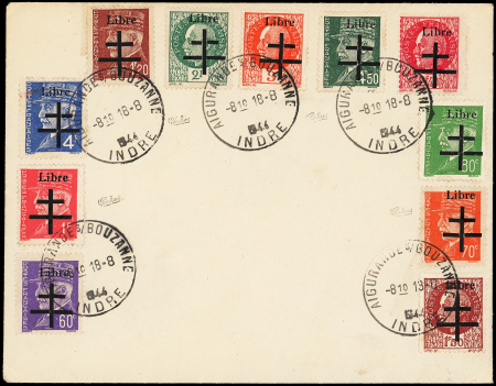 Aigurande N°1/11 oblitérés sur Enveloppe, TB