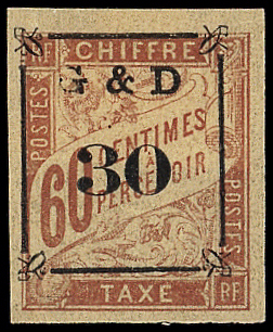 N°13k 30 sur 60c brun sur chamois, ABEILLE TRONQUEE,