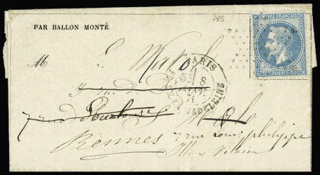 LE DUQUESNE - OBL étoile 3 + CAD "Paris Pl. de la madeleine"