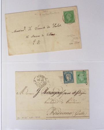 1849-1900, Collection de 61 lettres classiques et Sage,