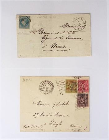 1849-1900, Collection de 61 lettres classiques et Sage,