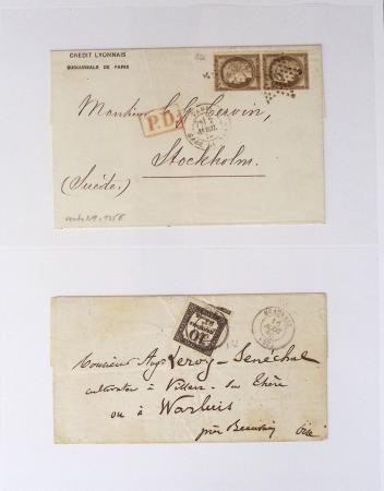 1849-1900, Collection de 61 lettres classiques et Sage,