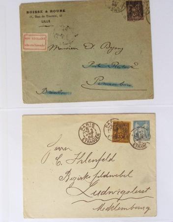 1849-1900, Collection de 61 lettres classiques et Sage,