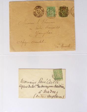 1849-1900, Collection de 61 lettres classiques et Sage,