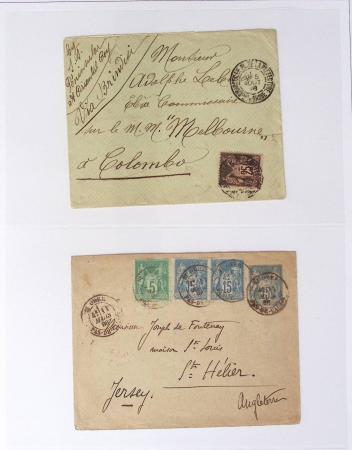 1849-1900, Collection de 61 lettres classiques et Sage,