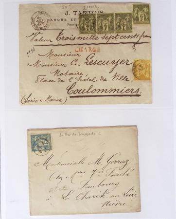 1849-1900, Collection de 61 lettres classiques et Sage,