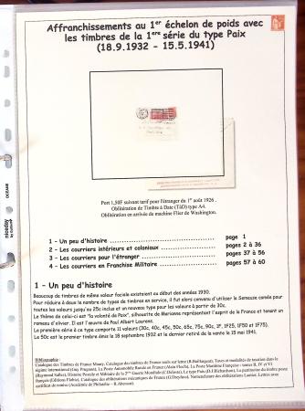 1932-1941, Superbe collection d'exposition sur les timbres