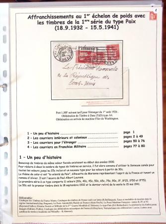 1932-1941, Superbe collection d'exposition sur les timbres