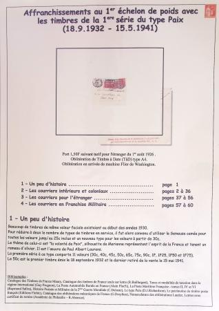 1932-1941, Superbe collection d'exposition sur les timbres