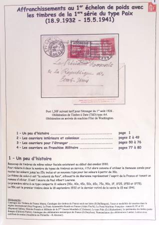 1932-1941, Superbe collection d'exposition sur les timbres