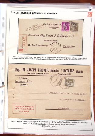 1932-1941, Superbe collection d'exposition sur les timbres