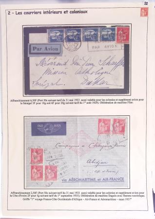 1932-1941, Superbe collection d'exposition sur les timbres