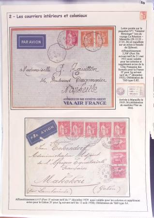 1932-1941, Superbe collection d'exposition sur les timbres