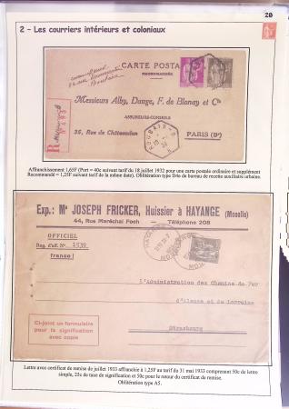 1932-1941, Superbe collection d'exposition sur les timbres