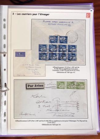 1932-1941, Superbe collection d'exposition sur les timbres