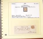 1849-1874, Deux albums présentant le timbre et la lettre
