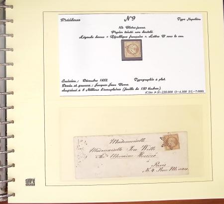 1849-1874, Deux albums présentant le timbre et la lettre