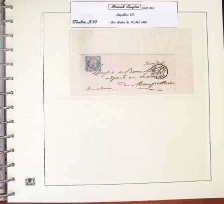 1849-1874, Deux albums présentant le timbre et la lettre