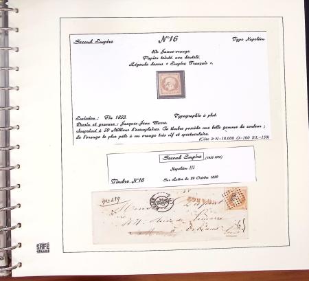 1849-1874, Deux albums présentant le timbre et la lettre