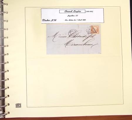 1849-1874, Deux albums présentant le timbre et la lettre