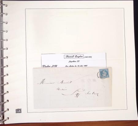 1849-1874, Deux albums présentant le timbre et la lettre