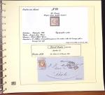 1849-1874, Deux albums présentant le timbre et la lettre