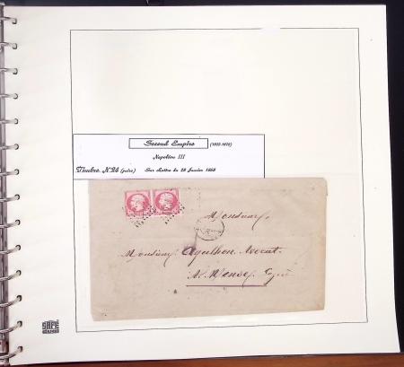 1849-1874, Deux albums présentant le timbre et la lettre