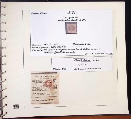1849-1874, Deux albums présentant le timbre et la lettre