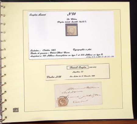 1849-1874, Deux albums présentant le timbre et la lettre