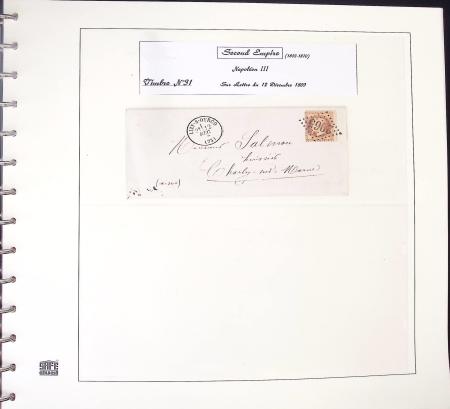 1849-1874, Deux albums présentant le timbre et la lettre