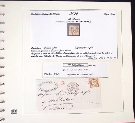 1849-1874, Deux albums présentant le timbre et la lettre