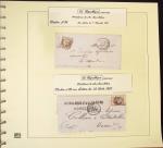 1849-1874, Deux albums présentant le timbre et la lettre