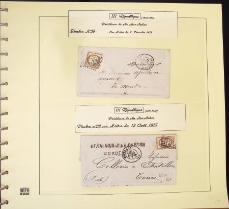 1849-1874, Deux albums présentant le timbre et la lettre