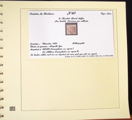 1849-1874, Deux albums présentant le timbre et la lettre